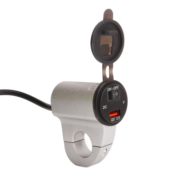 Vandtæt 12V USB Motorcykeloplader med Digital Spændingsdisplay og Afbryder