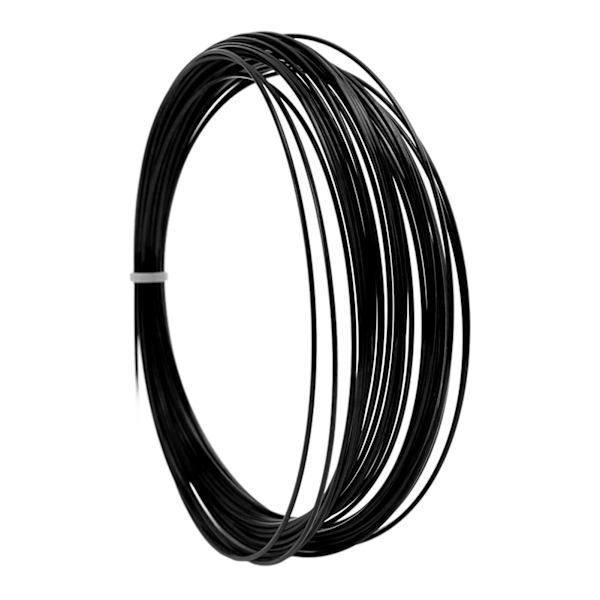 Professionell Hex Tennissträng, Slitstark, 12m/39.4ft, Svart Polyester