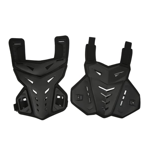Motorcykel Rustning Vest, Unisex, Bryst- og Rygbeskyttelse, Stødabsorberende, Åndbar, Sort
