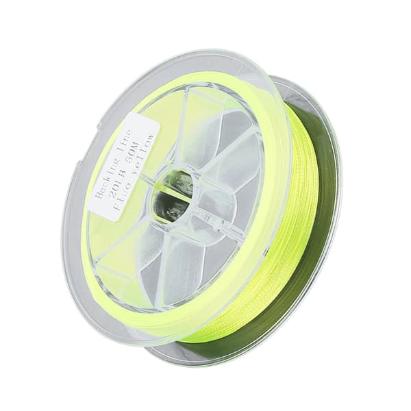 Vaxfri flugfiskelina 20LB 50m Fluorescerande gul polyestermaterial