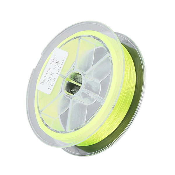 Voksfri fluefiskeline 20LB 50m fluorescerende gul polyestermateriale