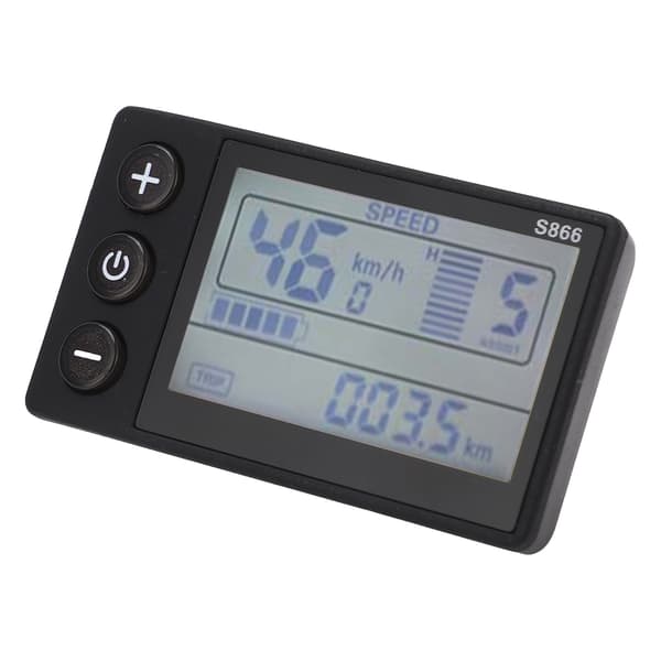 LCD-skjerm S866 Elektrisk sykkel 24V 36V 48V 60V Vanntett panel IP65 ABS