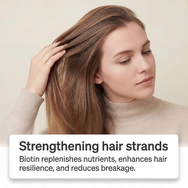 Detta 5%-balsam främjar hårväxt och innehåller biotin, ginseng och ingefära.