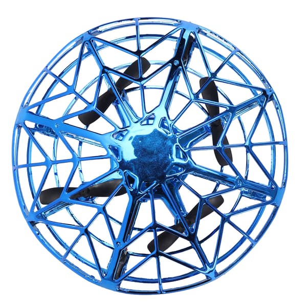 Mini UFO-drone med bevægelsessensor og LED-lys, flyvende legetøj til børn, blå og guld