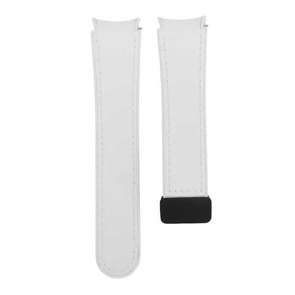 Silikone armbånd med quick release og magnetisk spænde til Watch 6, 5 og 4, hvid.