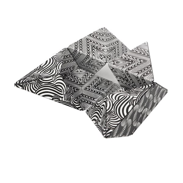 Magnetisk Geometrisk ABS Form Terning Puslespil Legetøj til Daglig Aflastning, Sort og Hvid