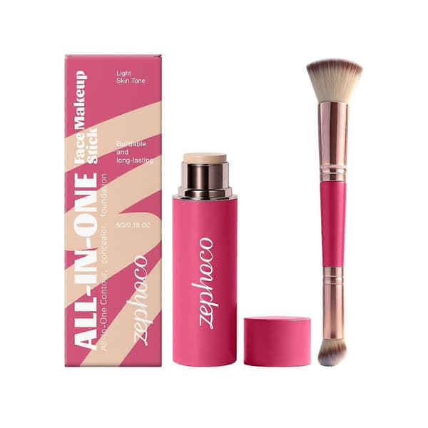 Multifunktionel ansigtscremestick, kan bruges på læber og kinder - Pink blush stick