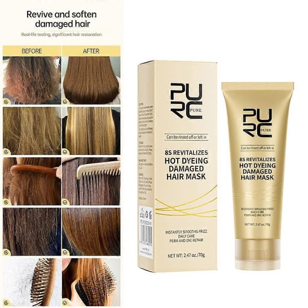PURC Keratin Håruträtningskräm Skadade Behandlingar Snabbare Hårvård