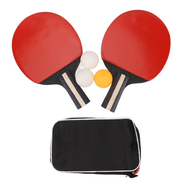 Professionelt bordtennisbat-sæt med 2 bat, 3 bolde og opbevaringstaske