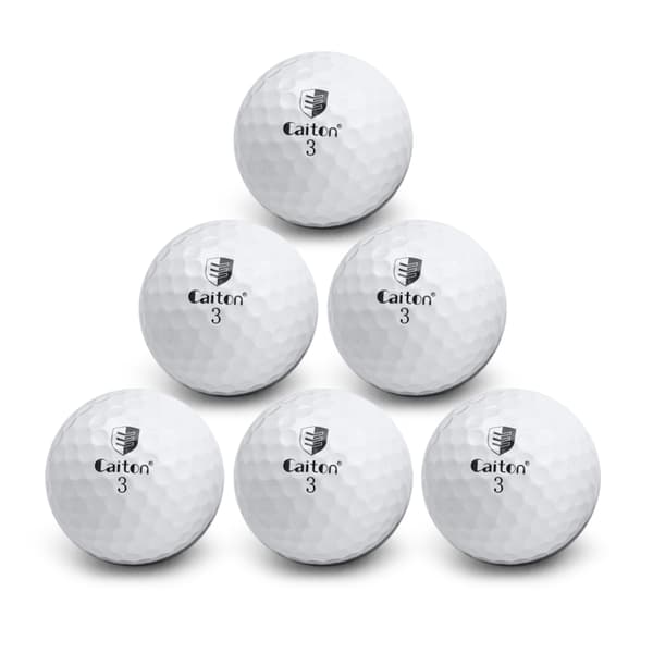 6 sorte og hvide dobbeltlags træningsgolfbolde med høj volumen 42,85 mm