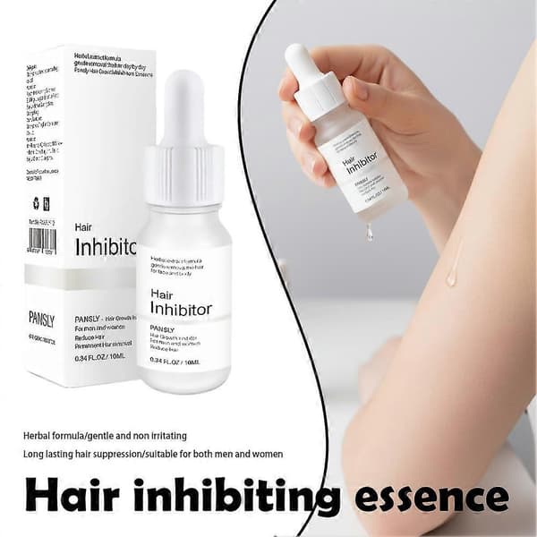 flaskor med serum för att hämma ansiktshårväxt, skonsamt reparerande serum för att hämma hårväxt.