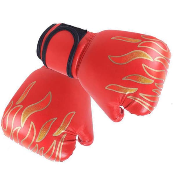 Professionella boxhandskar för barn för MMA-träning, kickboxning, röd PU-boxningssäck