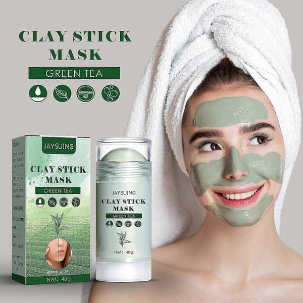 Grønn te maske solid rensende maske gjørmemaske for menn og kvinner fjerner hudormer