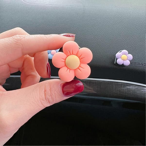 Blomsterformet billuftfrisker, søt gave til dekorasjon av bilens luftkondisjoneringsventiler.