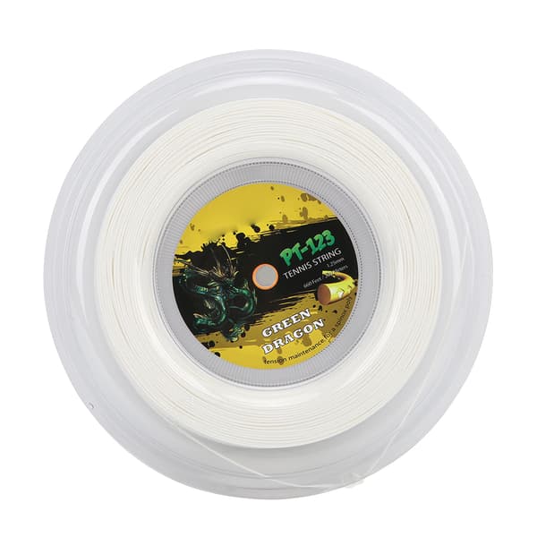 Tennissträng 200m 1.25mm Styv Polyester för Träning Sportracket Vit