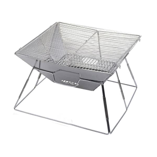 Bærbar sammenklappelig grill i rustfrit stål til udendørs grillning, camping og picnics