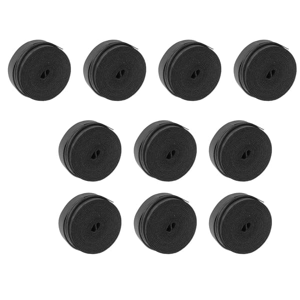 10 stk. svedabsorberende skridsikkert griptape til tennisketcher, badminton, squash, fiskestang - sort