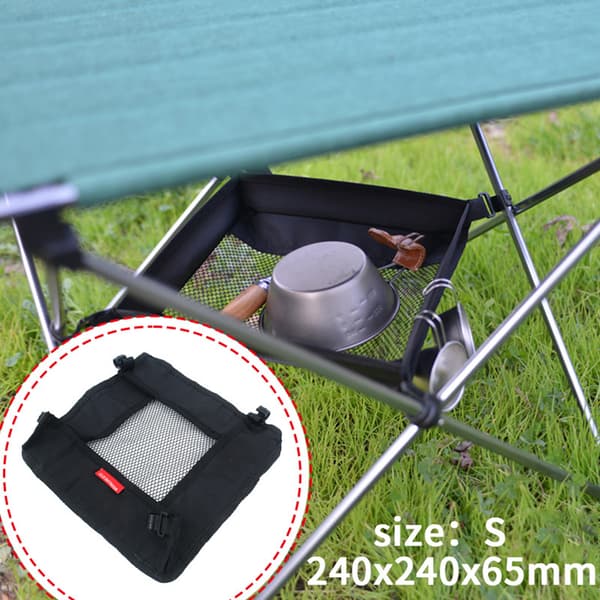 Hängande förvaringskorg för utomhus hopfällbart bord Camping Picknick Lätt Bärbar