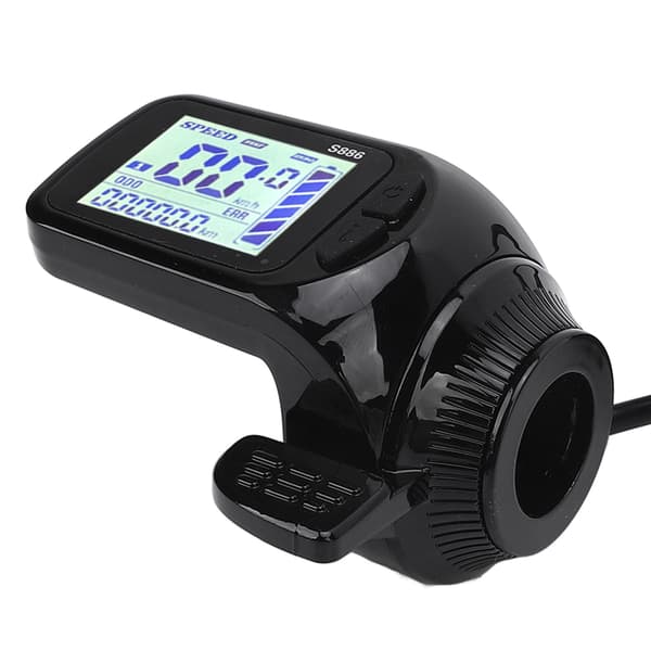 Tommelfingergas med LCD-display til elcykel, speedometer, scooter/cykeltilbehør.