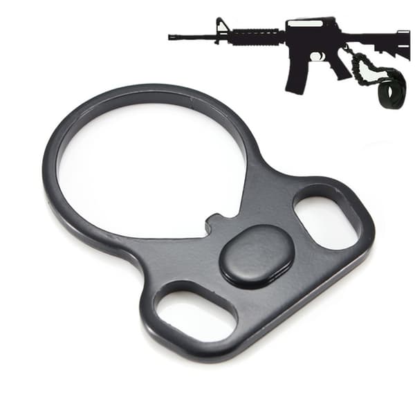 stk Dobbel Loop Ambidextrous End Plate Kjedeadapter Våpentilbehør Svart Jern