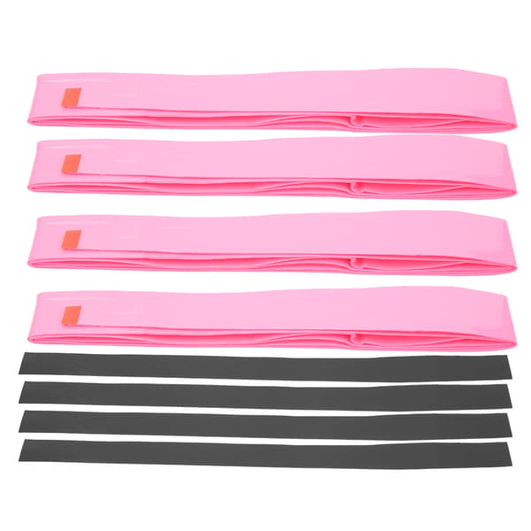 4-delad PU-racketgrepptejp, svettabsorberande, halkfri, hög vidhäftning, rosa