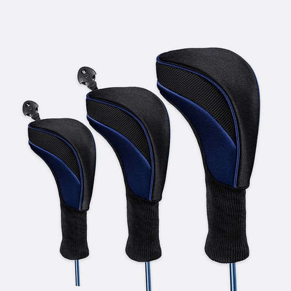 3 Golfhovedbetræk Driver og Fairway Woods Golftilbehør med roterende nummermærker