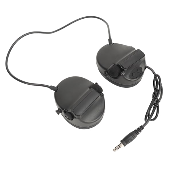 Sort headset til skydning med justerbar vendbar mikrofon til udendørs aktiviteter