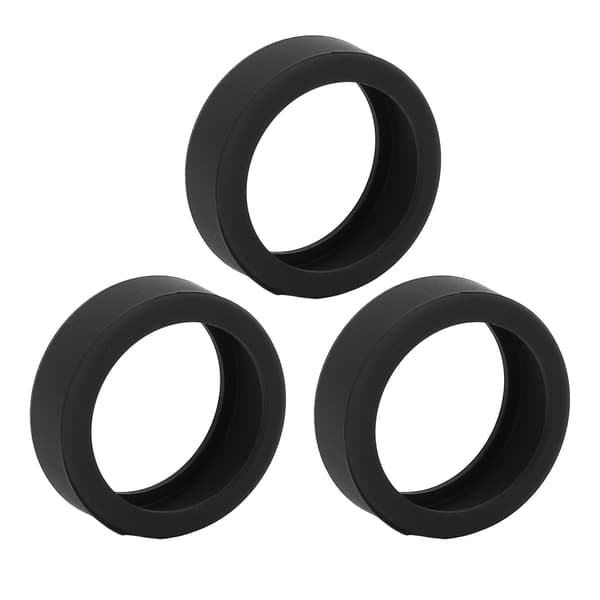 3 STK Silikone Ring Cover til Smart Ring, Ridsefast, Hudvenlig, Størrelse S, Sort
