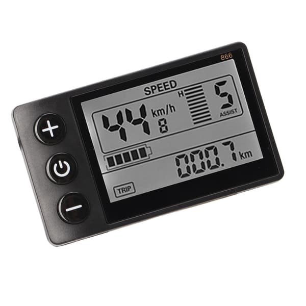 LCD-skjermmåler for elektrisk sykkel 24-60V kontrollpanel vanntett plugg