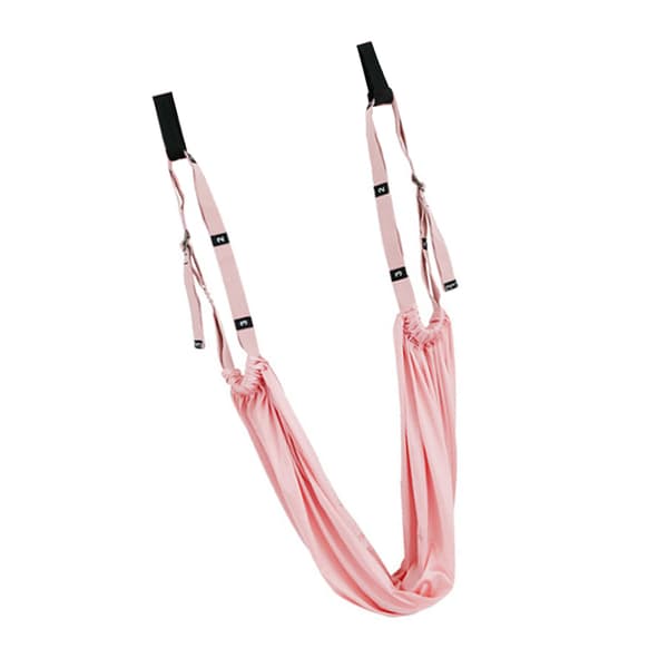 Benforlænger til døråbning med ringe, elastisk polyester-bomuldsbånd til lemmernes muskeløvelser, pink