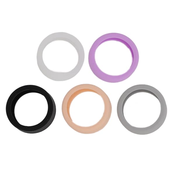 5 stk. Smart Ring Silikone Anti-ridse Elastisk T-shirt Kompatibel med størrelser 6-10 Assorterede farver