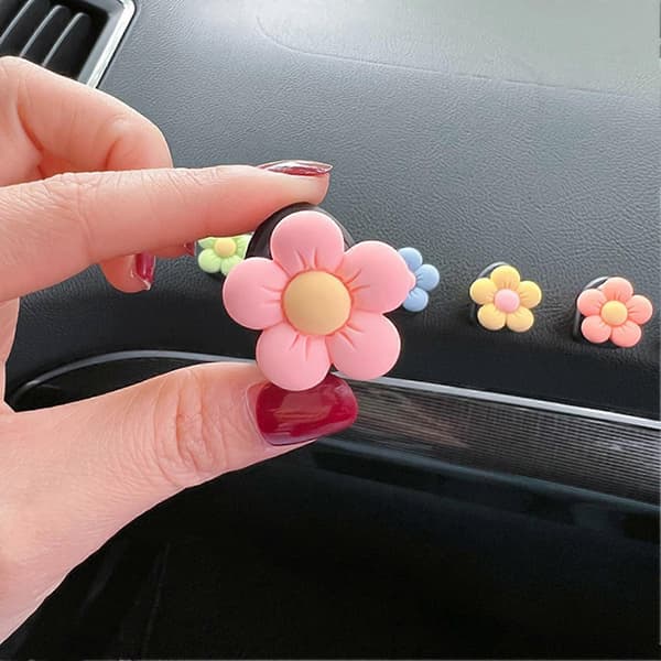 Blomsterformet billuftfrisker, søt gave til dekorasjon av bilens luftkondisjoneringsventiler.