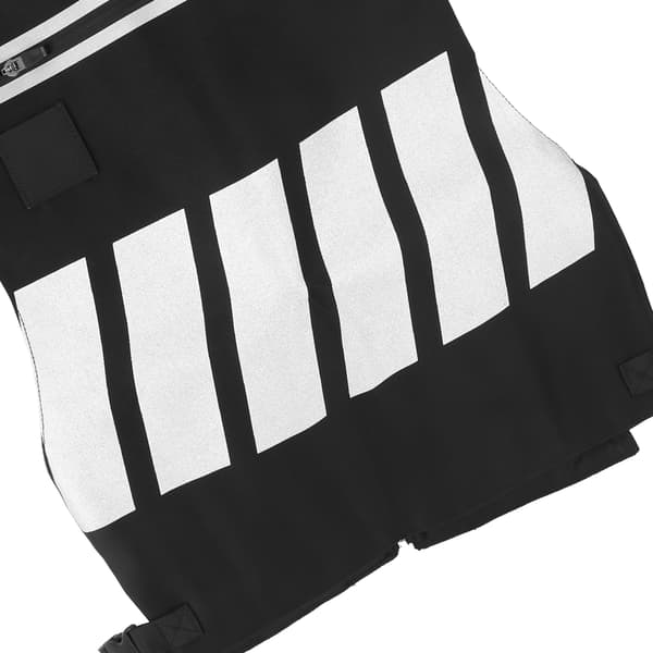 Multifunksjonell refleksvest for sykling og løping med justerbar stropp og lommer - Svart