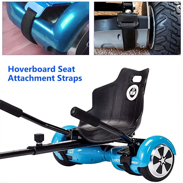 10 justerbare nylonstropper til fastgørelse af hoverboard og kart hoverboard sæder