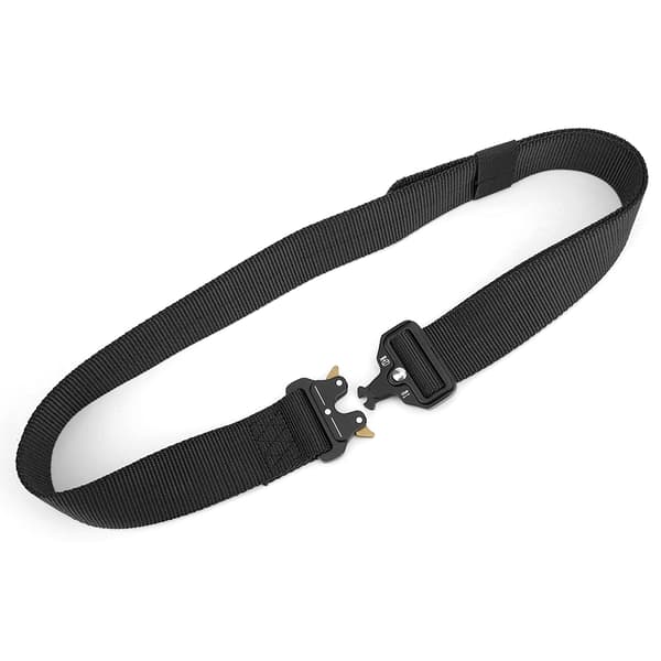 Multifunktionelt nylon taljebælte til camping, klatring, udendørs aktiviteter, unisex, sort