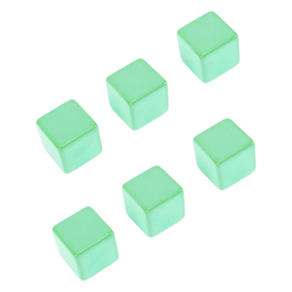 6 STK Tomme Plastterninger DIY Ufærdige Terninger 6 Sider til Undervisning og Fester