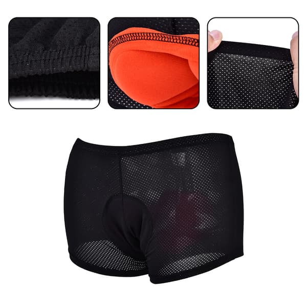 Unisex cykelunderbukser med 3D-polstring til udendørs cykling (XL)