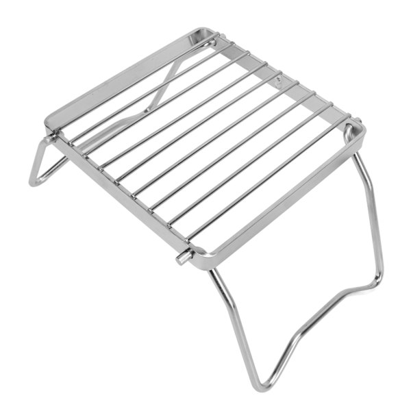 Sammenklappelig bålrist i rustfrit stål til camping, grill, picnics, backpacking