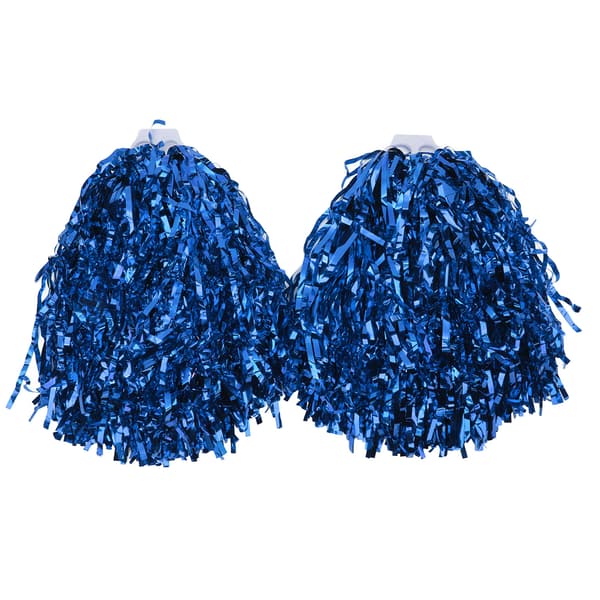 2 STK Cheerleading Pom Poms med Solid Håndtak for Dans, Skole, Sport, Spill, Lagånd - Blå