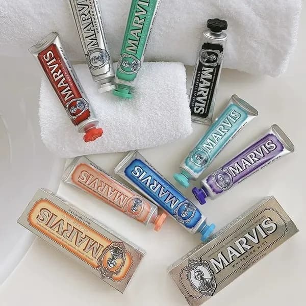Marvis Whitening Toothpaste, 85ml, promotes natural teeth whitening, fights plaque and provides long-lasting...