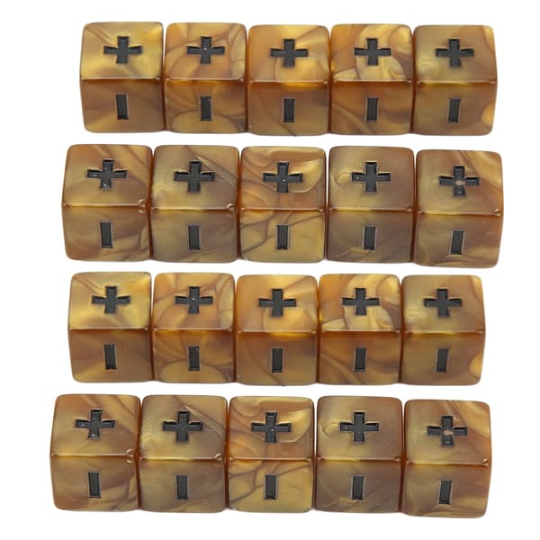 20 matematiske terninger 16 mm symboler addition subtraktion til tidlig barndomsuddannelse gradient guld