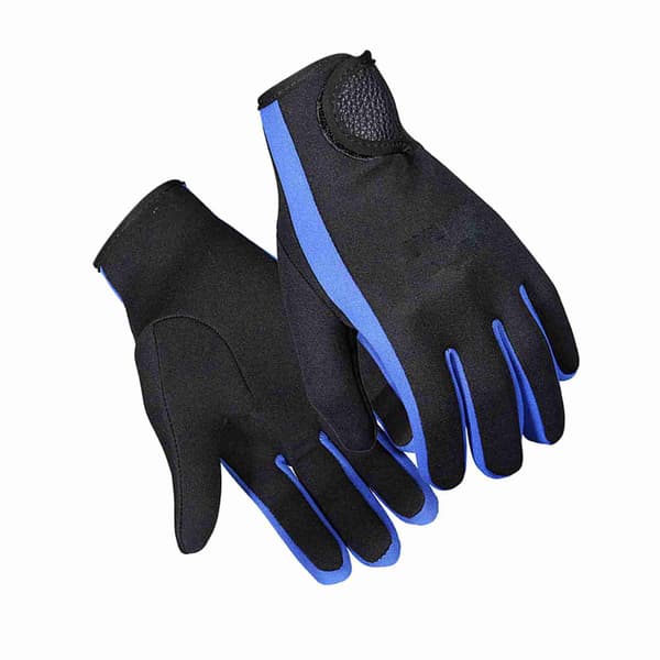 Neoprenhandsker til dykning, surfing, kanosejlads, snorkling, vandsport, sort, blå, medium
