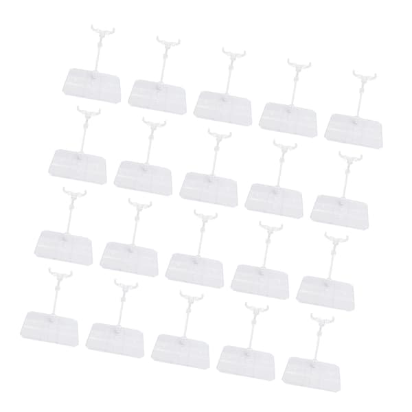 20 akrylstativer til 6-tommer actionfigurer, stabile til dukkeudstilling