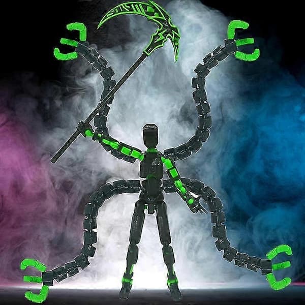 Titan 13 Actionfigur 3D-printad T13 Multi-ledad rörlig robot med full artikulation Lucky 13 Actionfigur Nova 13 Action 25-26s Green