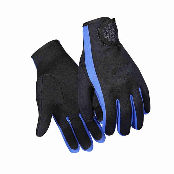 Neoprenhandsker til dykning, surfing, kanosejlads, snorkling, vandsport, sort, blå, medium