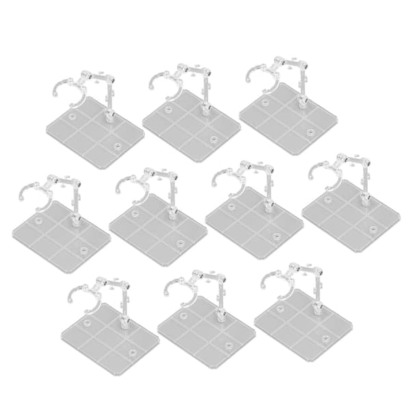 10 st actionfigurställ för 6-tumsfigurer, hög stabilitet, transparent bas, modellvisning.