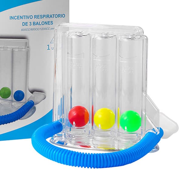Bærbar dybdeåndedrætsøvelse med inhalationsmålesystem, 3 kugler