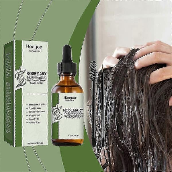 Rosmarin eterisk olja för hårväxt, 60 ml Biotin hårväxtserum för behandling av håravfall och främjande av hårväxt 3pcs