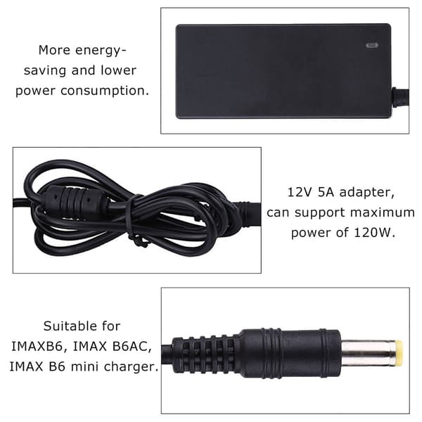 12V 5A virtalähde IMAXB6 IMAX B6AC IMAX B6 mini RC-latureille