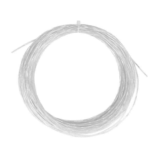 Tennisketcherstreng 12,2 m 1,30 mm Titanium Nylon Elastisk Holdbar Erstatning Hvid